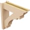 Ekena Millwork 8-in W x 20-in D x 32-in H Merced Trad Rough Cedar Woodgrain TimberThane Outlooker, Primed Tan OUTUR080X20X32MRC04RCPR - alternate 5